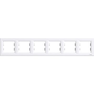 Schneider Electric EPH5800621 Asfora Beyaz 6lı Yatay Çerçeve