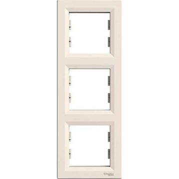 Schneider Electric EPH5810323 3606480527371 Asfora Krem Üçlü Dikey Çerçeve