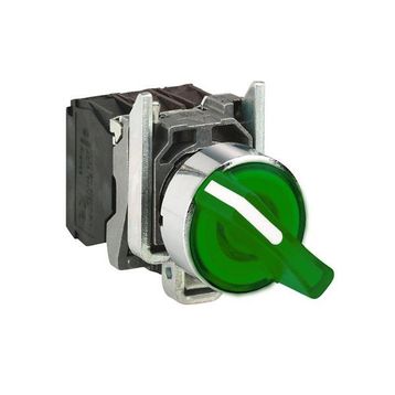 Schneider Electric XB4BK133B5 - Yeşil Işıklı Mandal Ø22 3 Konumlu Sabit 1Na+1Nk 24V Buton