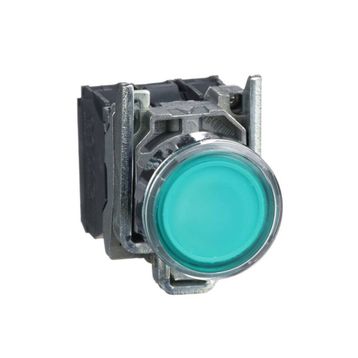 Schneider Electric XB4BW33B5 Yeşil Sıva Altı Işıklı Ø22 Yaylı Dönüş 1Na+1Nk 24V Buton