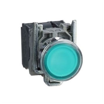Schneider Electric XB4BW33B5 Yeşil Sıva Altı Işıklı Ø22 Yaylı Dönüş 1Na+1Nk 24V Buton
