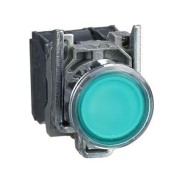 Schneider Electric XB4BW33B5 Yeşil Sıva Altı Işıklı Ø22 Yaylı Dönüş 1Na+1Nk 24V Buton