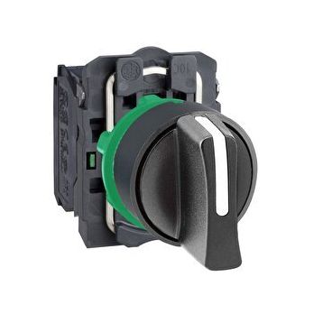 Schneider Electric XB5AD33 Siyah Mandal Ø22 3 Konumlu Sabit 2Na Buton
