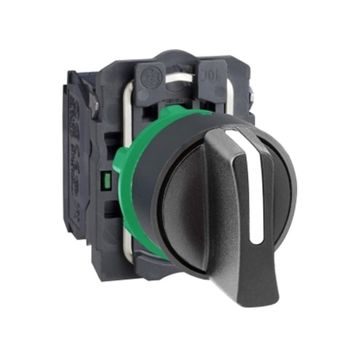 Schneider Electric XB5AD33 Siyah Mandal Ø22 3 Konumlu Sabit 2Na Buton