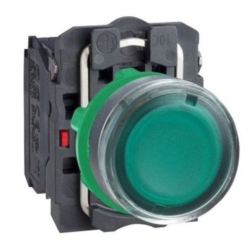 Schneider Electric XB5AW33M5 Yeşil Sıva Altı Işıklı Ø22 Yaylı Dönüş 1Na+1Nk 220...240V Buton
