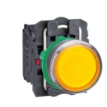 Schneider Electric XB5AW35B5 Turuncu Işıklı Ø22 Yaylı Dönüş 1Na+1Nk 24V Buton