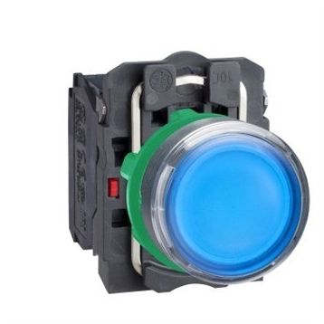 Schneider Electric XB5AW36B5 Mavi Işıklı 22 Yaylı Dönüş 1Na+1Nk 24V Buton
