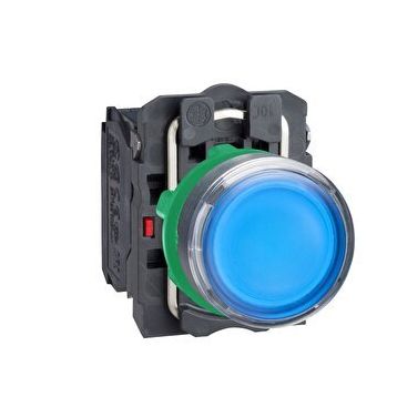 Schneider Electric XB5AW36B5 Mavi Işıklı 22 Yaylı Dönüş 1Na+1Nk 24V Buton