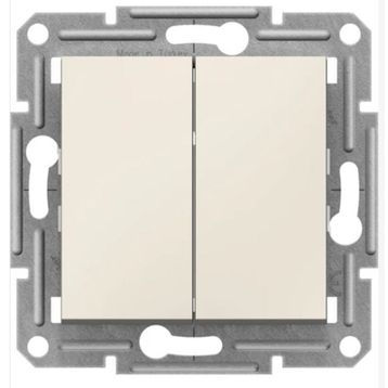 Schneider EPH0370123 Asfora Krem Çerçevesiz Komütatör