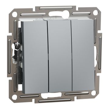 Schneider EPH2100162 Üçlü Çelik Çerçevesiz Anahtar