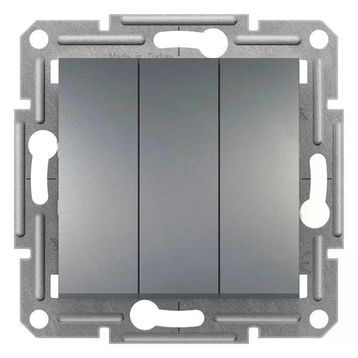 Schneider EPH2100162 Üçlü Çelik Çerçevesiz Anahtar