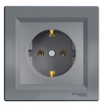 Schneider EPH2900162 Çerçeveli Asfora Plus Çelik Topraklı Priz