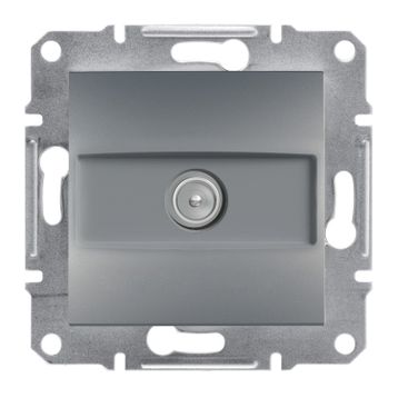 Schneider EPH3200162 Asfora Tekli 1Db Çelik Sonlu TV Prizi