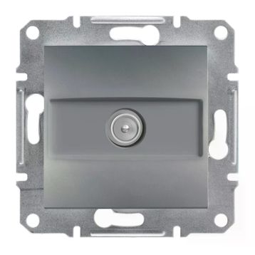 Schneider EPH3200162 Asfora Tekli 1Db Çelik Sonlu TV Prizi