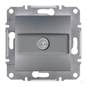 Schneider EPH3200162 Asfora Tekli 1Db Çelik Sonlu TV Prizi