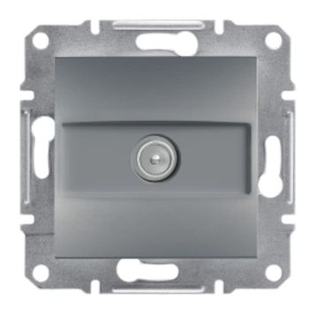 Schneider EPH3200162 Asfora Tekli 1Db Çelik Sonlu TV Prizi