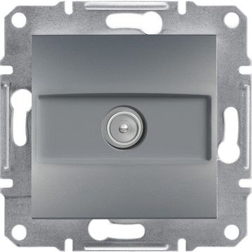 Schneider EPH3200162 Asfora Tekli 1Db Çelik Sonlu TV Prizi