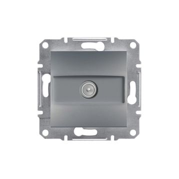 Schneider EPH3200162 Asfora Tekli 1Db Çelik Sonlu TV Prizi