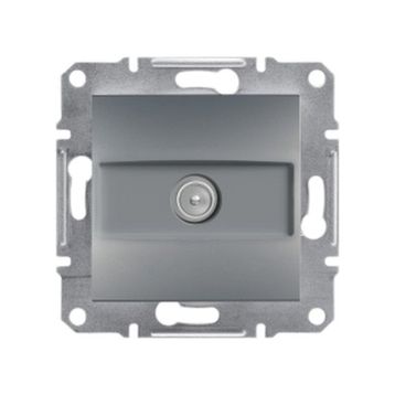 Schneider EPH3200162 Asfora Tekli 1Db Çelik Sonlu TV Prizi