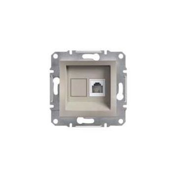 Schneider EPH4100169 Asfora Bronz Tek Çıkışlı Telefon Prizi