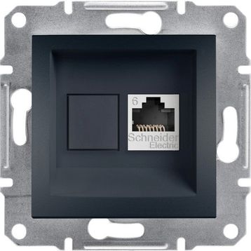 Schneider EPH4100171 Electric Asfora Plus Antrasit Telefon RJ11 Çerçevesiz Priz