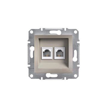 Schneider EPH4200169 Asfora Bronz 2 Çıkışlı Telefon Prizi