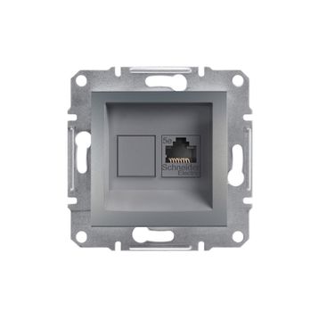 Schneider EPH4300162 Asfora Çelik RJ45 CAT5E Utp Telefon Data Prizi