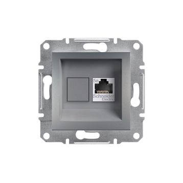 Schneider EPH4300162 Asfora Çelik RJ45 CAT5E Utp Telefon Data Prizi