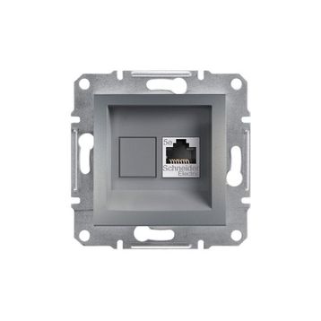 Schneider EPH4300162 Asfora Çelik RJ45 CAT5E Utp Telefon Data Prizi