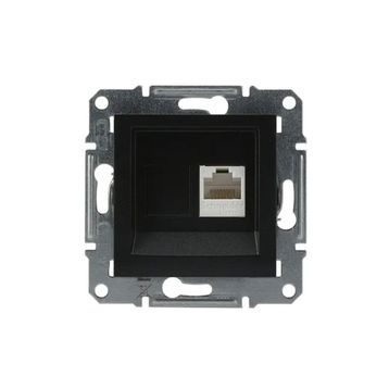 Schneider EPH4300171 Asfora Antrasit RJ45 CAT5E Utp Telefon Data Prizi