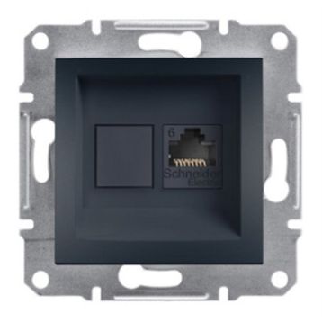 Schneider EPH4700171 Asfora Antrasit RJ45 Tek Çıkışlı Data Prizi