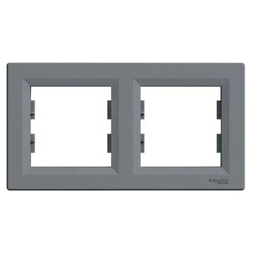 Schneider EPH5800262 Asfora Plus Çelik İkili Çerçeve