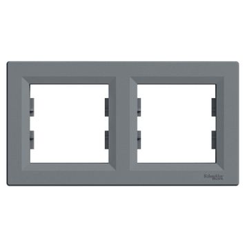 Schneider EPH5800262 Asfora Plus Çelik İkili Çerçeve