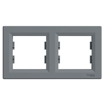 Schneider EPH5800262 Asfora Plus Çelik İkili Çerçeve