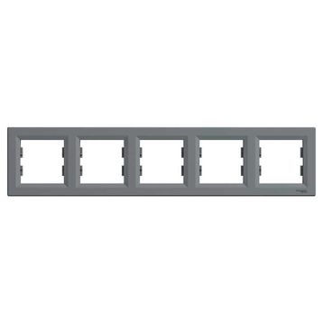 Schneider EPH5800562 Asfora Çelik 5'li Yatay Çerçeve