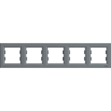 Schneider EPH5800562 Asfora Çelik 5'li Yatay Çerçeve