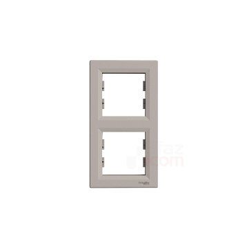 Schneider EPH5810269 Asfora Bronz 2'li Dikey Çerçeve