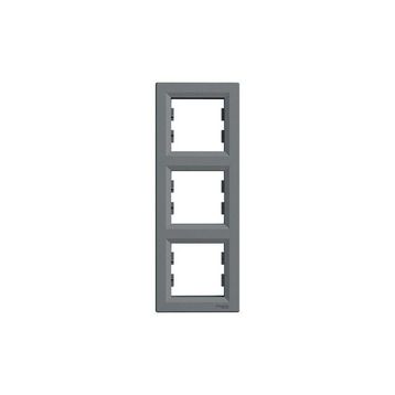 Schneider EPH5810362 Asfora Çelik Üçlü Dikey Çerçeve