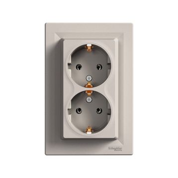 Schneider EPH9900169 Asfora Bronz 2'li Topraklı Priz