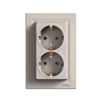 Schneider EPH9900169 Asfora Bronz 2'li Topraklı Priz