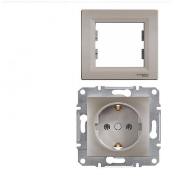 Schneider EPH9900169 Asfora Bronz 2'li Topraklı Priz