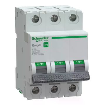 Schneider EZ9F57320 Easy9 Pro 3P 20 A C Eğrisi Otomatik Sigorta