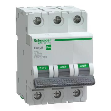 Schneider EZ9F57350 Easy9 Pro 3P 50 A C Eğrisi Otomatik Sigorta