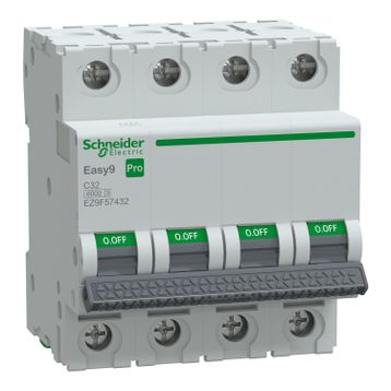 Schneider EZ9F57432 Easy9 Pro 4P 32 A C Eğrisi Otomatik Sigorta