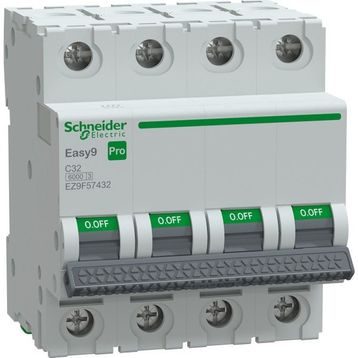 Schneider EZ9F57432 Easy9 Pro 4P 32 A C Eğrisi Otomatik Sigorta