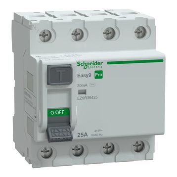 Schneider EZ9R39425 Easy9 Pro 4P 25 A AC Tipi 30 mA Kaçak Akım Koruma Rölesi