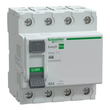 Schneider EZ9R39440 Easy9 Pro 4P 40 A AC Tipi 30 mA Kaçak Akım Koruma Rölesi