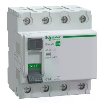 Schneider EZ9R39463 Easy9 Pro 4P 63 A AC Tipi 30 mA Kaçak Akım Koruma Rölesi