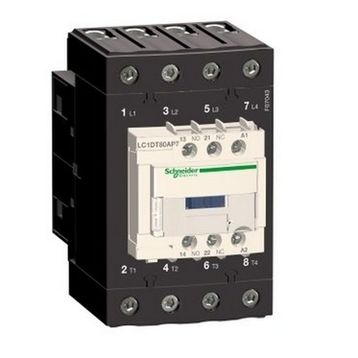 Schneider LC1DT80AM7 Tesys D 220 Watt AC 4NA 4P Ac1 80A Kontaktör