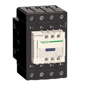 Schneider LC1DT80AM7 Tesys D 220 Watt AC 4NA 4P Ac1 80A Kontaktör